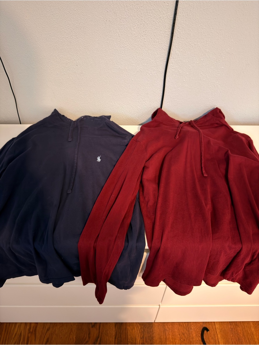 Polo by Ralph Lauren Navy& Burgundy Drawstring Sweaters